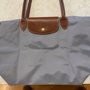 Longchamp Gray and Brown Women's Tote Bag